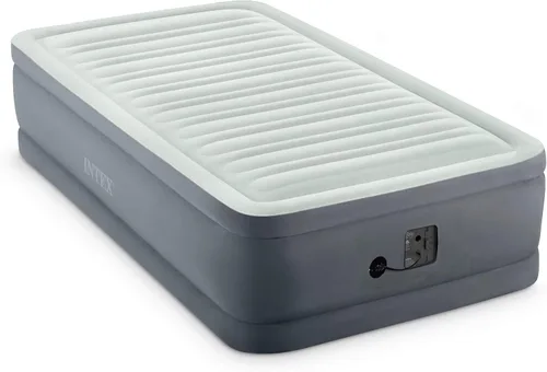 Vista 3 de Intex PremAire I Fiber-Tech - Cama de aire elevada con tecnología Dura Beam para el hogar con bomba eléctrica integrada, tamaño individual