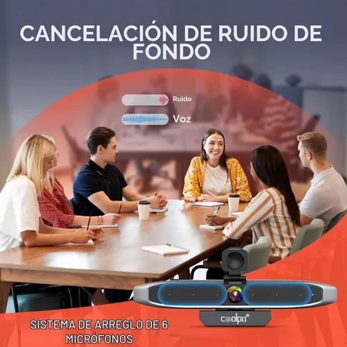 Vista 7 de COOLPO Cámara web 4K para videoconferencia, para transmisión de videoconferencias