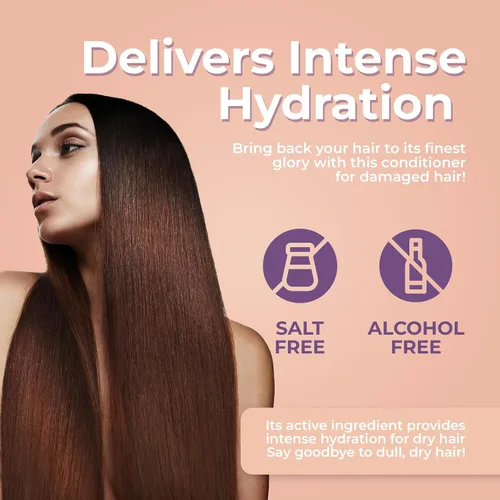 Vista 5 de LATINOIL Chia - Acondicionador reparador de cabello sin parabenos ni sulfatos, tratamiento natural con queratina para dañados, tratados