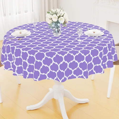 Vista 64 de Smiry - Mantel cuadrado de vinilo impermeable con respaldo de franela para mesas cuadradas, manteles de plástico lavables a prueba de derrames