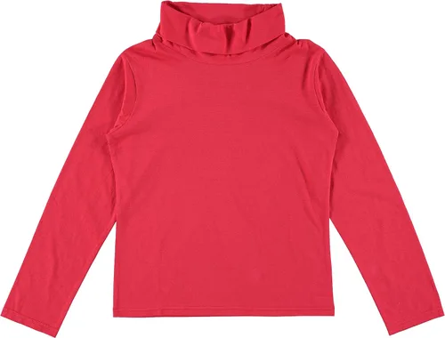 Vista 6 de Conjunto de camisa de manga larga con cuello alto para niñas, de algodón, capa base, paquete de 4, color negro, blanco, gris y rosa
