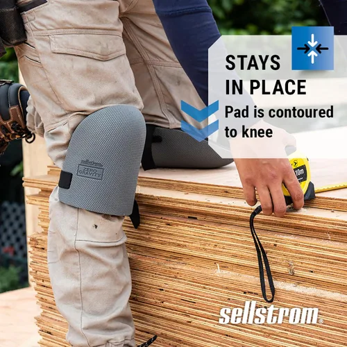 Vista 5 de Sellstrom KneePro ZeroGravity - Rodilleras protectoras con acolchado de espuma gruesa, comodidad durante todo el día, sin marcas, ajuste universal