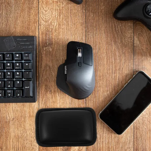 Vista 5 de EXCEART Alfombrilla para reposamuñecas para computadora, reposamuñecas ergonómica, de cuero, almohadilla de espuma viscoelástica para reposamuñecas