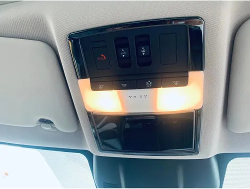 Vista 6 de Beautost Compatible con Nissan Rogue 2021 2022 2023 2024 2025 2026 Luz de lectura frontal de techo marco de mapa (negro)