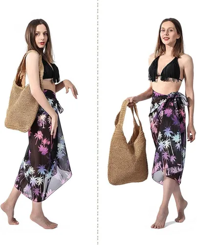 Vista 2 de CHIC DIARY Womens Handwoven Straw Shoulder Bag Large Summer Beach Handles Handbag Tote with Zipper