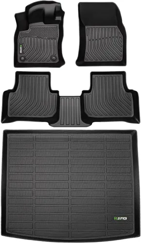 Vista 62 de HAFIDI® Juego de alfombrillas y forro de carga para Kia EV9 2024 2025 2026 (no apto para sillas de relajación), protección para todo tipo de clima