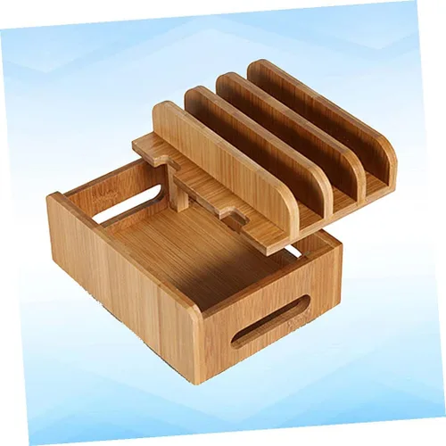 Vista 7 de Soporte ergonómico para teléfono para tableta, base de teléfono de madera para oficina para amigos