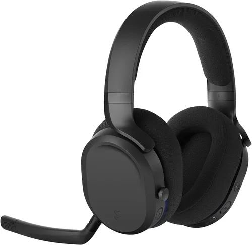 Vista 6 de Fractal Design Scape Dark - Auriculares inalámbricos para juegos de PC - Micrófono abatible para silenciar con cancelación de ruido - Duración