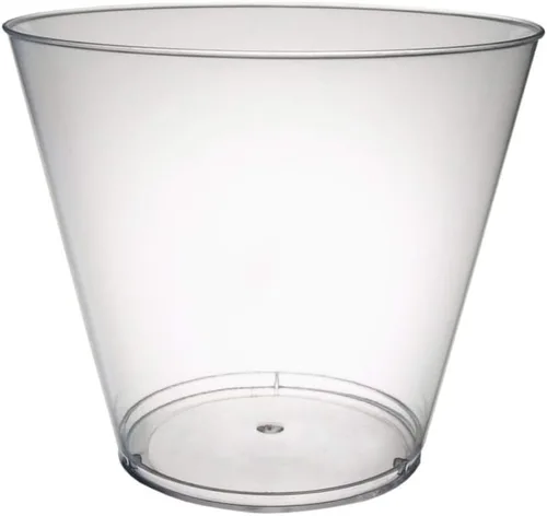Vista 14 de Party Essentials Vasos desechables de 9 onzas para fiesta, vasos antiguos, vasos de cóctel, 20 unidades, plástico duro transparente