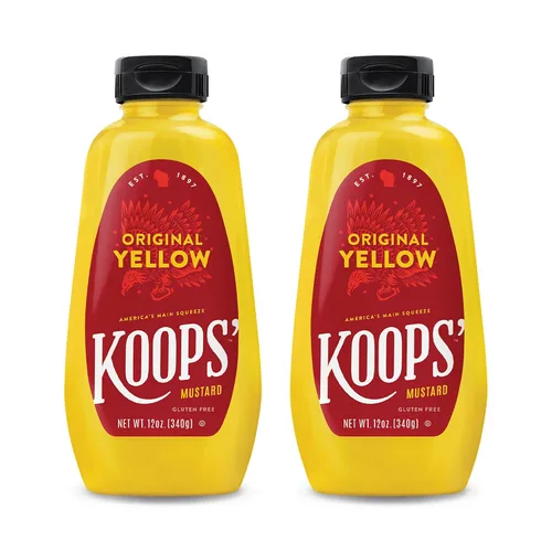 Vista 24 de Koops Dijon Mostaza, salsa suave y picante estilo francés, 12 onzas