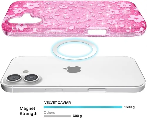 Vista 1028 de VELVET CAVIAR Funda para iPhone 15, compatible con MagSafe, probada contra caídas de 10 pies, fundas protectoras de diseño, leopardo color rosa
