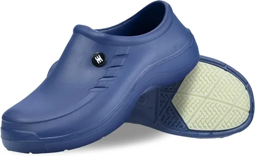 Vista 10 de Zapatos antideslizantes para hombre: zuecos sin cordones, cómodos zapatos de trabajo