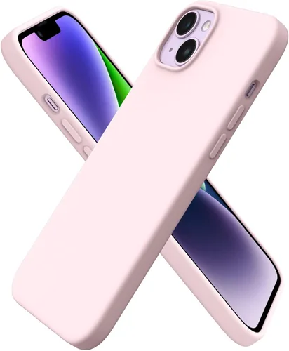 Vista 8 de ORNARTO Compatible con iPhone 14 Plus Funda 6.7, Silicona Líquida Delgada de 3 Capas Completamente Cubierta Funda de Teléfono de Goma de Gel Suave
