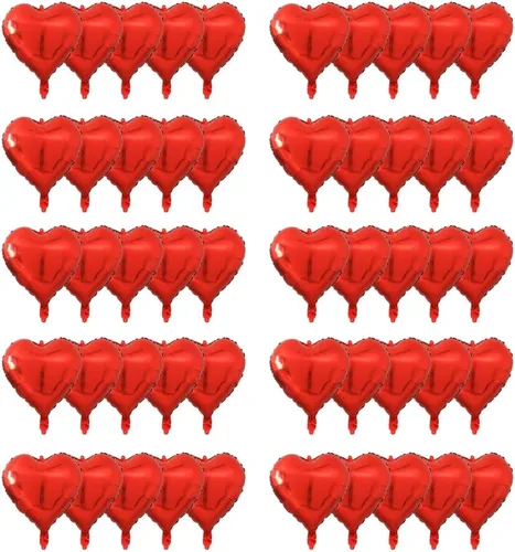 Vista 7 de Globos rosados en forma de corazón de 10 pulgadas para cumpleaños, boda, compromiso, día de San Valentín, decoración de fiesta, suministros