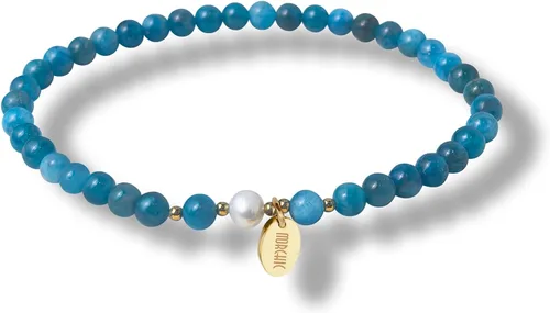 Vista 24 de Morchic - Pulsera elástica con cuentas de gemas naturales de 4 mm para mujeres, con perlas de agua dulce, regalo de cumpleaños de gemas energéticas
