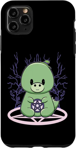 Vista 21 de iPhone 15 Dinosaur Tyrannosaurus With Pentagram Halloween Case