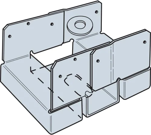 Vista 5 de Simpson Strong-Tie ABA46Z ABA ZMAX Base de poste ajustable galvanizada para 4x6 (paquete de 10)