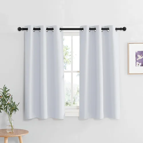 Vista 106 de RYB HOME - Cortinas para armario de 36 pulgadas, cortinas para oscurecer la habitación con ojales resistentes a la oxidación, cortinas de Aqua