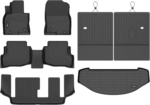 Vista 38 de HAFIDI® Juego de alfombrillas y forro de carga para Kia EV9 2024 2025 2026 (no apto para sillas de relajación), protección para todo tipo de clima