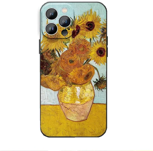 Vista 16 de Funda para iPhone 13 Pro, diseño de arte estético, Van Gogh con flores de almendra, funda para teléfono a prueba de golpes, para mujeres y niñas