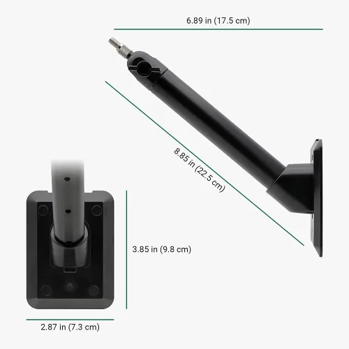 Vista 6 de Holicfun Soporte de pared universal para panel solar para Ring, Eufy, Arlo, Wyze, Reolink y más, brazo de montaje extendido, ajustable en múltiples