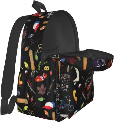 Vista 8 de Oiwizxi Mochila de dibujos animados de película con caja de almuerzo 3 para hombres y mujeres, A, Dibujos animados, deportes