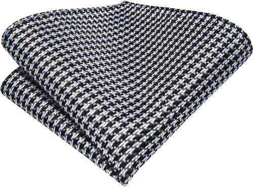 Vista 134 de Hi-Tie Corbata clásica de cachemira para hombre con pañuelo y gemelos a cuadros