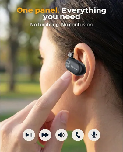 Vista 9 de TREBLAB X-Open - Auriculares inalámbricos True Open Ear de oído abierto, comodidad ligera, ajuste detrás de la oreja, sonido envolvente, micrófono