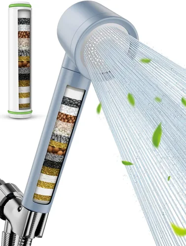 Vista 12 de Ion Drops Filtered Shower Head with Handheld, High Pressure Shower Heads with 3 Spray, Showerhead with Filters Hand held for Hard Water, Remove