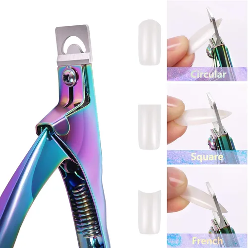 Vista 3 de 6 piezas de polygel de construcción rápida puntas de uñas clip rosa transparente extensión de dedo UV LED constructor puntas de uñas clips con 1