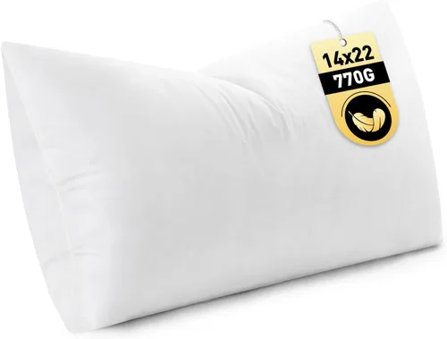 Vista 11 de MIULEE - Relleno de almohada de 12x16 pulgadas con plumas y plumón, almohada esponjosa y cómoda con tela de algodón para cama, sofá y sillón
