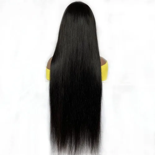 Vista 3 de Pelucas de cabello humano lacio con encaje frontal, densidad del 150 %, pelucas de cabello humano con encaje frontal de 13 x 4, sin pegamento