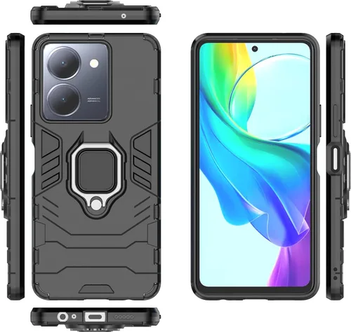 Vista 10 de Funda compatible con Realme 11 5G, carcasa de soporte compatible con Realme 11 5G RMX3751, funda negra