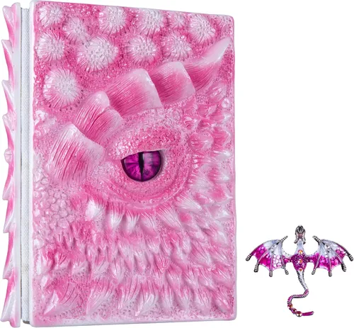 Vista 9 de Diario 3D en relieve de ojo de dragón en relieve, cuaderno grabado de resina, cuaderno Dnd para los amantes de los dragones, papel en blanco, bloc