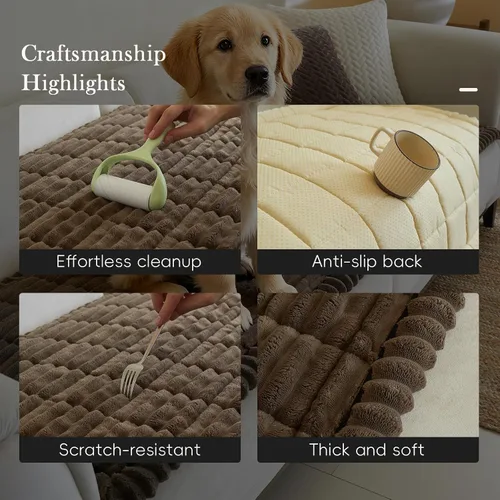 Vista 4 de Fundas de sofá para sofá de 3 cojines, aptas para mascotas, funda de sofá antideslizante lavable