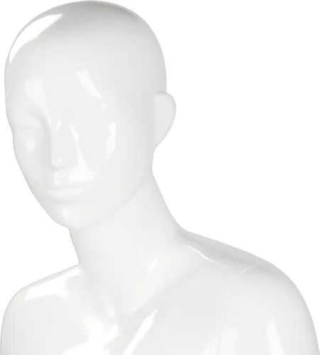 Vista 8 de SSWBasics Maniquí de cuerpo completo femenino de fibra de vidrio blanco brillante, maniquí femenino de cuerpo completo de 5 pies 10 pulgadas