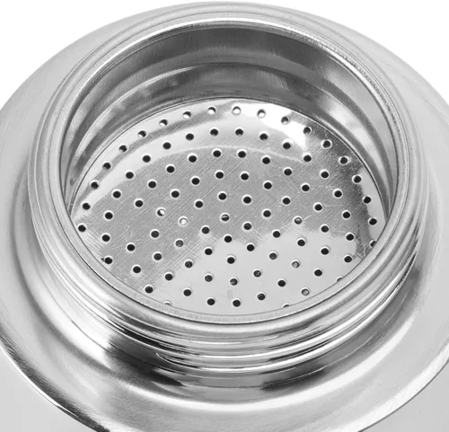 Vista 9 de 2 tazas 3.4 fl oz pote, doble cafetera de acero inoxidable, cafetera de doble canalón, puede hacer auténtico café Itan