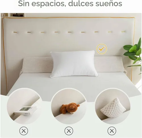 Vista 3 de HIGOGOGO Almohada de Cuña Tamaño Twin para Hueco de Cabecero - Cuña Multifuncional para Colchón Relleno de Hueco de Cama Cierra el Espacio (0-7")