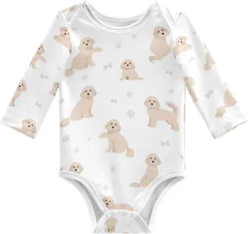 Vista 10 de vvfelixl Body de bebé negro Pug blanco manga larga algodón ropa de bebé para niños niñas 0-24 meses Multi1