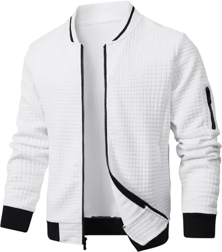 Vista 24 de Chaqueta casual para hombre, chaqueta ligera y abrigo universitario