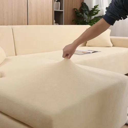 Vista 5 de MIFXIN Fundas para sofá modular en forma de L, 2 piezas, elásticas, tipo L, para sofá esquinero, protector de muebles, para mascotas, niños y perros