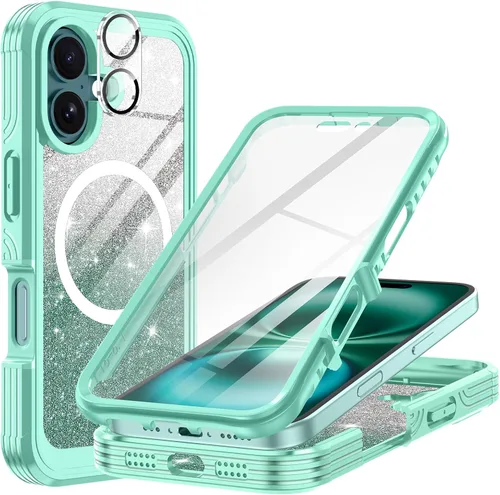 Vista 44 de Hekodonk Funda para iPhone 15 Pro Max, compatible con Magsafe [protector de pantalla de vidrio templado integrado y protección de lente de cámara]