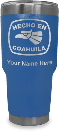 Vista 17 de LaserGram Vaso aislado al vacío de 20 onzas, hecho en coahuila, grabado personalizado incluido (negro) Engraved Gift, Vacuum Insulated Stainless