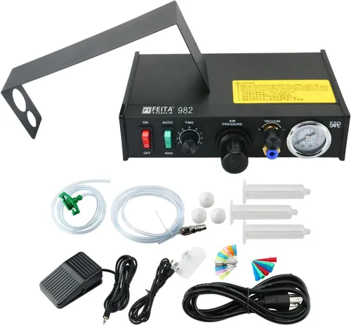 Vista 2 de FEITA 982 Dispensador de pegamento automático AC 110v Pasta de soldadura automática Líquido Adhesivo Controlador Dropper Machine