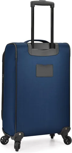 Vista 3 de U.S. Traveler Aviron Bay - Equipaje extensible con ruedas giratorias, Azul marinoflor y brillo), US08125N23