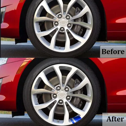 Vista 3 de Calcomanías reflectantes para llantas de automóvil, calcomanías reflectantes para llantas de automóvil, calcomanías de decoración de seguridad