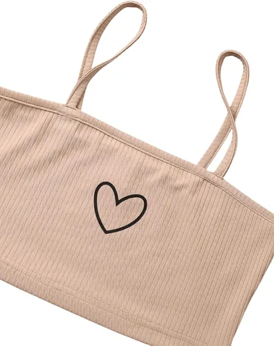 Vista 7 de Floerns Conjunto de 3 piezas con camiseta estampada para niñas, con camiseta súper corta