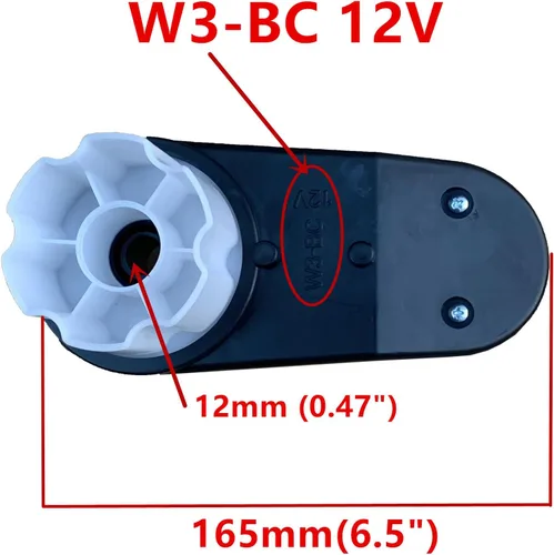 Vista 3 de Caja de cambios 12V390 16000RPM con motor de CC, motor RS390 12V con caja de engranajes Niños Paseo eléctrico en piezas de repuesto para automóviles