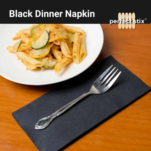 Vista 2 de Perfectware - Servilletas de cena de 2 capas, color negro, paquete de 125