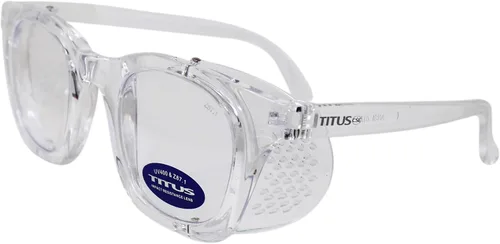 Vista 6 de TITUS G12 Retro Style Safety Glasses with Folding Side Shield Marco transparente/lente amarilla